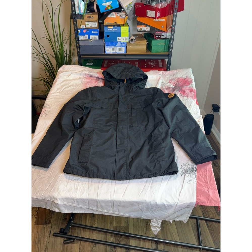 Timberland Earthkeepers Men Black Hooded Jacket Fleece Lined TB0A5XT1 Size M NWT